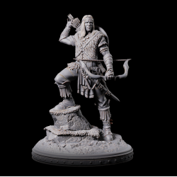 Stormrunner - 3D Printed Heroic Ranger Miniature | Bow and Arrow Adventurer for Tabletop RPGs