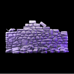 Stone Barrier - Fantasy Terrain with Rats &amp; Rubble