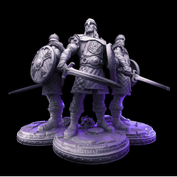 Human Mercenary Scout - Sword and Shield Miniature