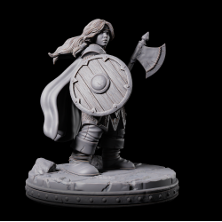 Arleen Goldenaxe - Female Dwarven Warrior | 3D Printed Miniature for Tabletop RPGs