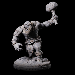 Troll B - 3D Printed Fantasy Miniature for Tabletop RPGs and DnD