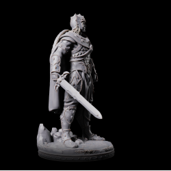 Tullius the Dragon King - 3D Printed Fantasy Knight Miniature