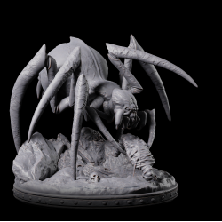 Giant Spider A - Fantasy 3D Printed Monster Miniature
