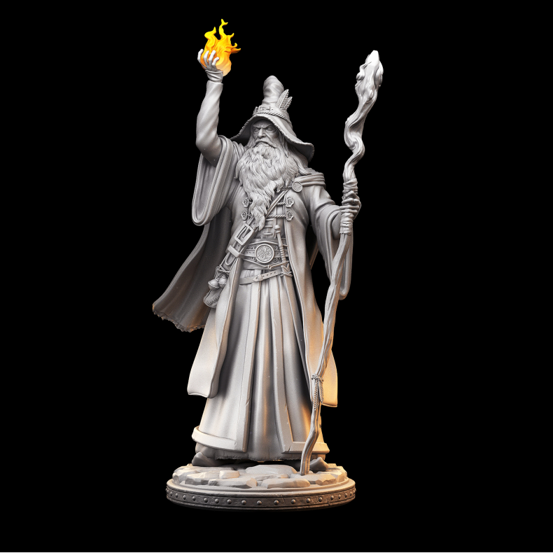 Arcane Flame Wizard  Fantasy Miniature