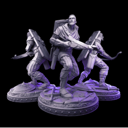 Evil Crossbowman - Dark Human Soldier Miniature