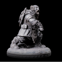 Thorfin - Armored Dwarf Warlord with Spiked Mace | 3D Printed Miniature