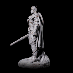 Tullius the Dragon King - 3D Printed Fantasy Knight Miniature