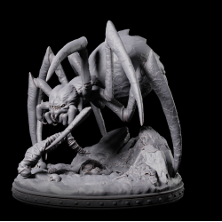 Giant Spider A - Fantasy 3D Printed Monster Miniature