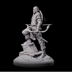 Stormrunner - 3D Printed Heroic Ranger Miniature | Bow and Arrow Adventurer for Tabletop RPGs