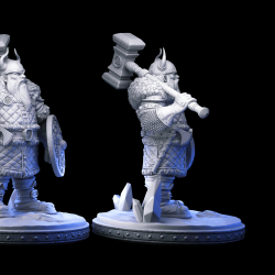Argos; the Ironberg Dwarf - Hammer &amp; Shield Warrior Miniature