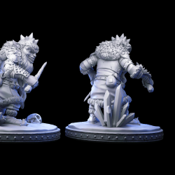 Snow Goblin A - Ice Realm Raider Miniature