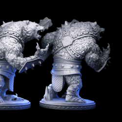 War Bear - Savage Beast Miniature for Fantasy RPGs