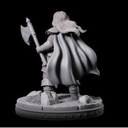 Arleen Goldenaxe - Female Dwarven Warrior | 3D Printed Miniature for Tabletop RPGs