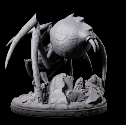 Giant Spider A - Fantasy 3D Printed Monster Miniature
