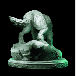 Giant Wolf - 32mm Resin Miniature for Tabletop RPGs and Wargames