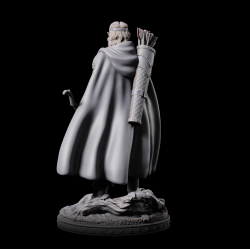 Leonan; Elven Ranger Hero - 3D Printed Fantasy Miniature