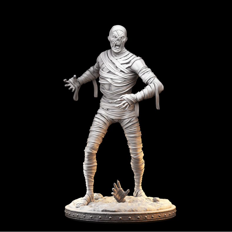 Mummy A  Undead 3D Miniature for Tabletop Games