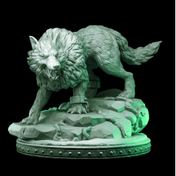 Giant Wolf - 32mm Resin Miniature for Tabletop RPGs and Wargames