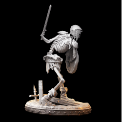 Skeleton Warrior with Sword &amp; Shield - Undead Miniature
