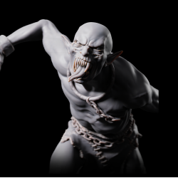 Ghoul B - Undead Miniature on Graveyard Base | 3D Printed