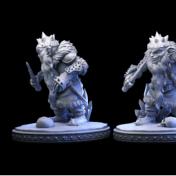 Snow Goblin A - Ice Realm Raider Miniature