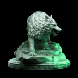 Giant Wolf - 32mm Resin Miniature for Tabletop RPGs and Wargames