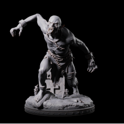 Ghoul B - Undead Miniature on Graveyard Base | 3D Printed