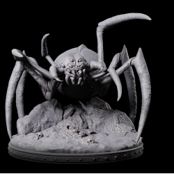 Giant Spider B - Horror-Fantasy 3D Printed Miniature for Tabletop Gaming