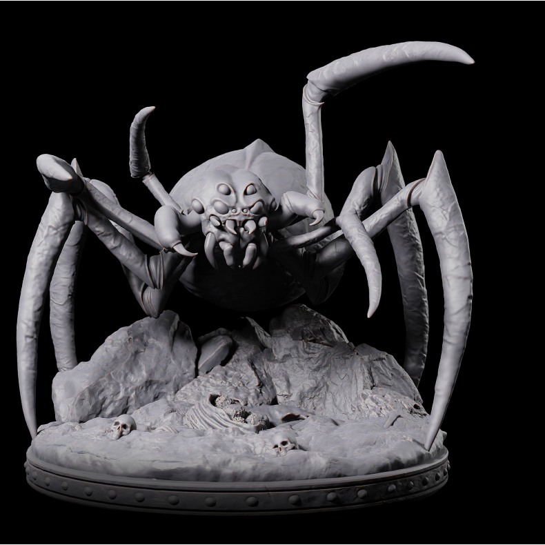 Giant Spider B  Horror-Fantasy 3D Printed Miniature for Tabletop Gaming