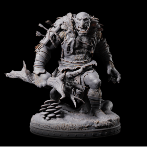 Troll A - Savage 3D Printed Fantasy Monster Miniature for Tabletop Games