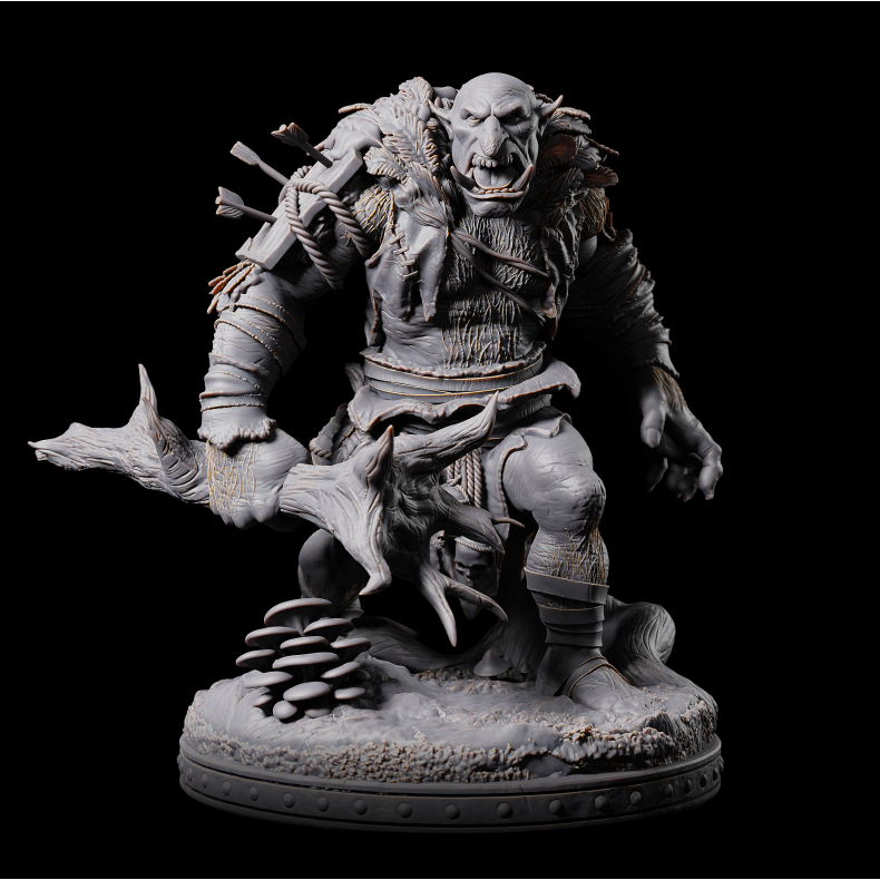 Troll A  Savage 3D Printed Fantasy Monster Miniature for Tabletop Games