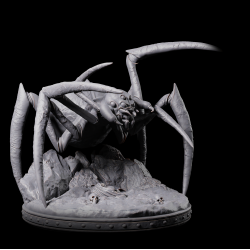 Giant Spider B - Horror-Fantasy 3D Printed Miniature for Tabletop Gaming