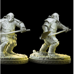 Ogre Champion - Brutal Fantasy Warrior Miniature for 3D Printing &amp; Tabletop Games