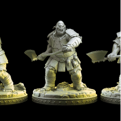 Ogre Champion - Brutal Fantasy Warrior Miniature for 3D Printing &amp; Tabletop Games