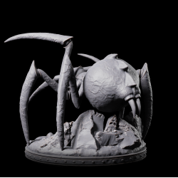 Giant Spider B - Horror-Fantasy 3D Printed Miniature for Tabletop Gaming