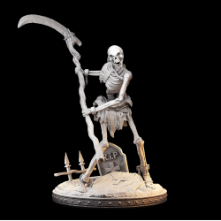 Skeleton with Scythe - Graveyard Guardian Miniature