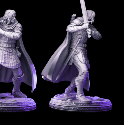 Human Mercenary - Swordfighter with Cloak