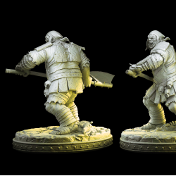 Ogre Champion - Brutal Fantasy Warrior Miniature for 3D Printing &amp; Tabletop Games