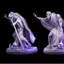 Wardoz - Zombie Wizard Miniature | Undead Sorcerer for Fantasy RPGs