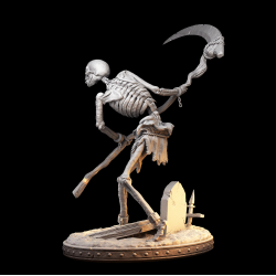 Skeleton with Scythe - Graveyard Guardian Miniature