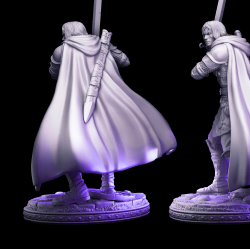 Human Mercenary - Swordfighter with Cloak