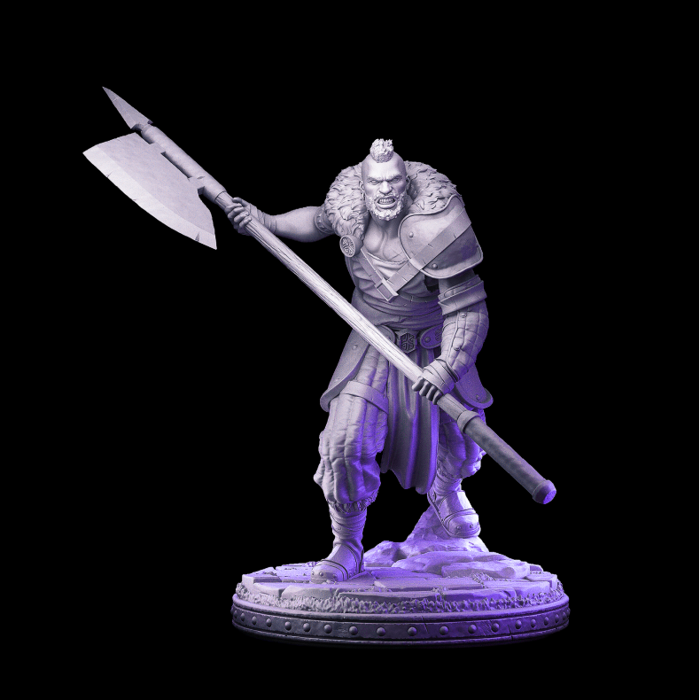 Human Mercenary  Halberdier