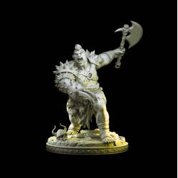 Tograk the Ogre Chieftain - 3D Printed Fantasy Miniature for Tabletop &amp; Wargames