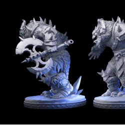 Freezing Darkness - Demon Warlord 3D Miniature