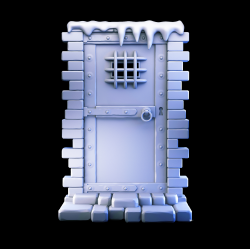 Iron Dungeon Door - Frozen Fortress