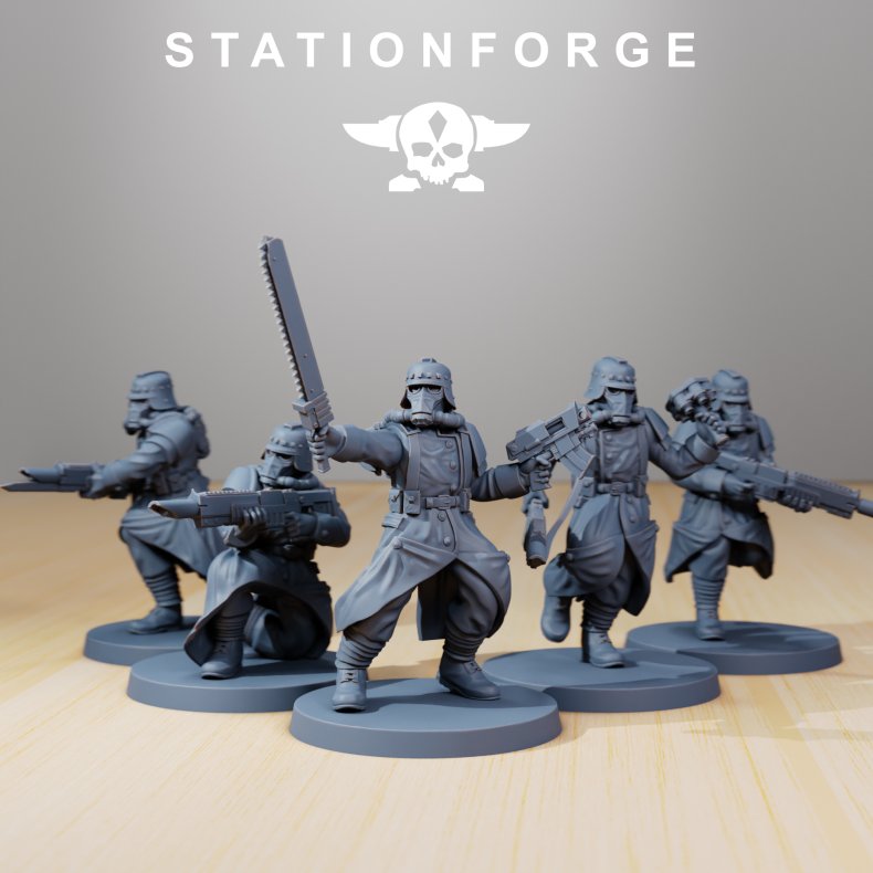 GrimGuard  Trench Runners (Miniature Bits Set for Grimdark Wargames)