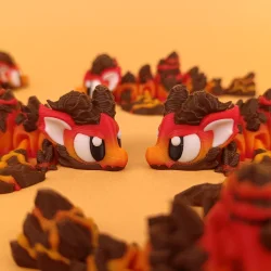 Flexi Mini Lava Dragon � Gl�dende mini drage med vulkansk look