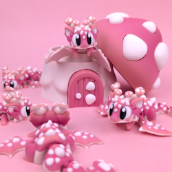 Flexi Mushroom Mini Dragon � magisk mini drage fra svampeskoven