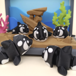 Flexi Killer Whale � Havets sort-hvide k�mpe i miniudgave