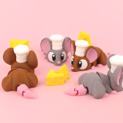 Chef Mouse � Flexi Figur (7cm)